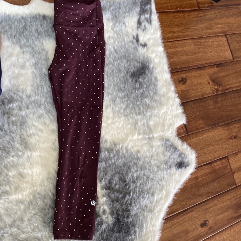 Lululemon Pace Rival Crop Night Fall Bordeaux Drama Gold 2 - Picture 8 of 8